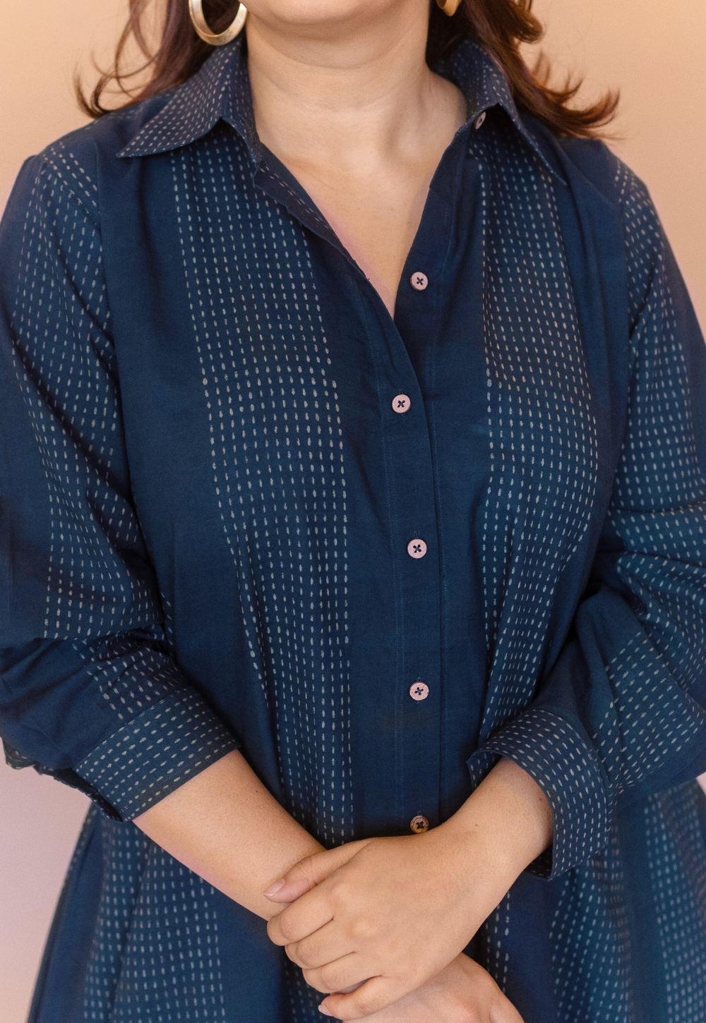 Trusha Dabu Cotton A Line Dress