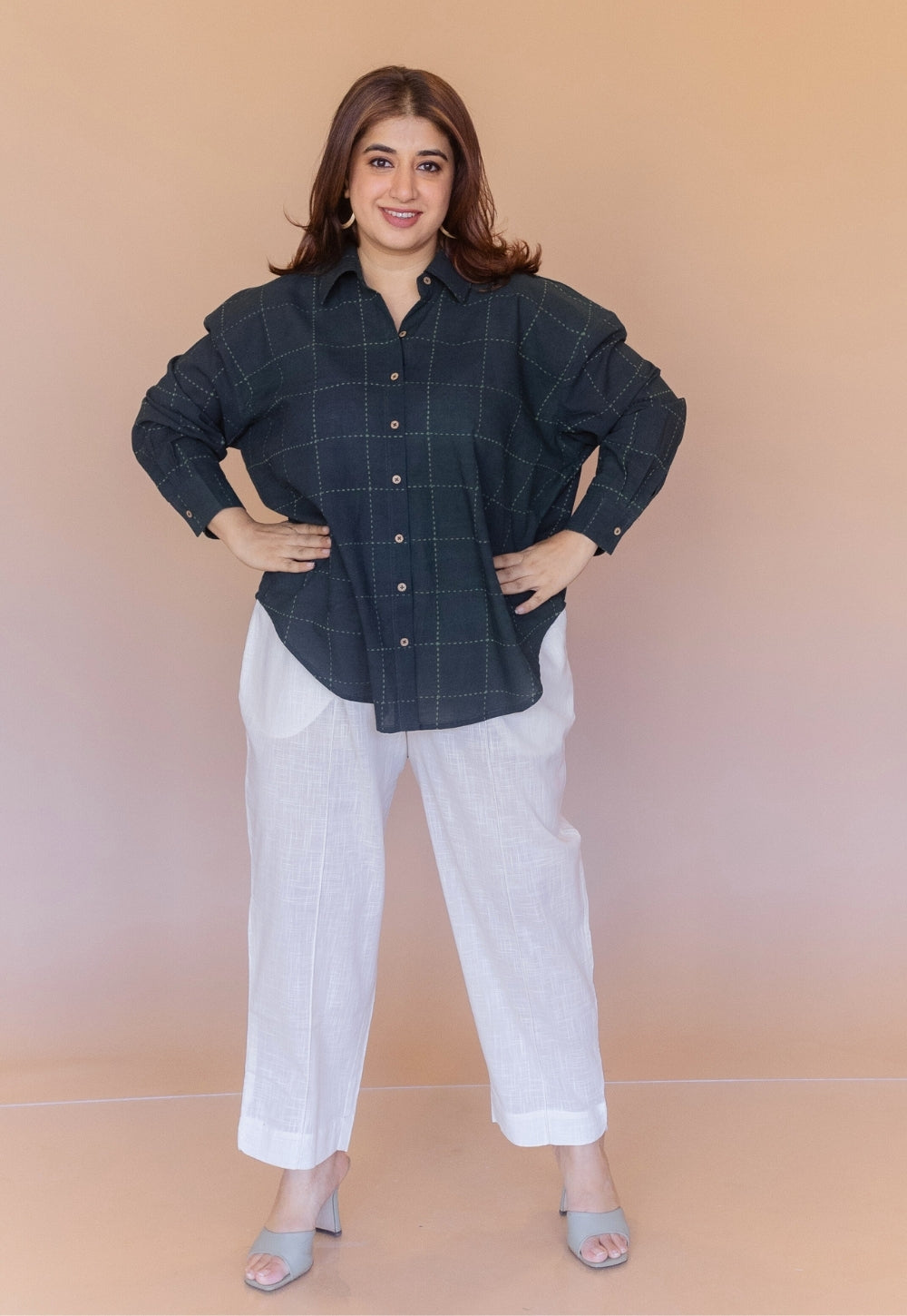 Ruhi Green Dabu Cotton Anti-Fit Shirt