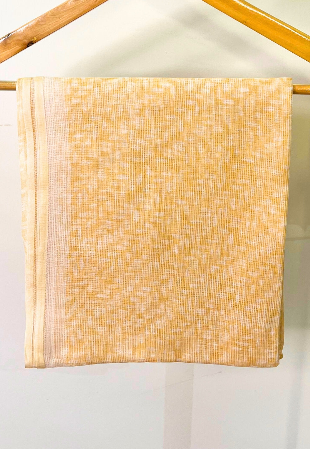 Off White Leaf Hand Block Print Kota Doria Cotton Dupatta