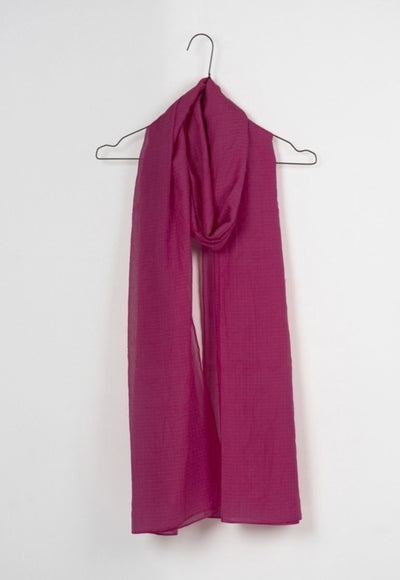 Magenta Pink Solid Kota Doria Cotton Dupatta