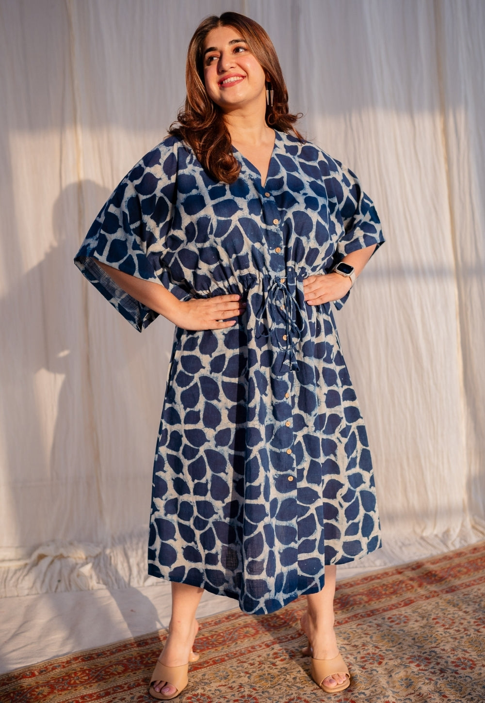 Priam Dabu Slub Cotton Dress