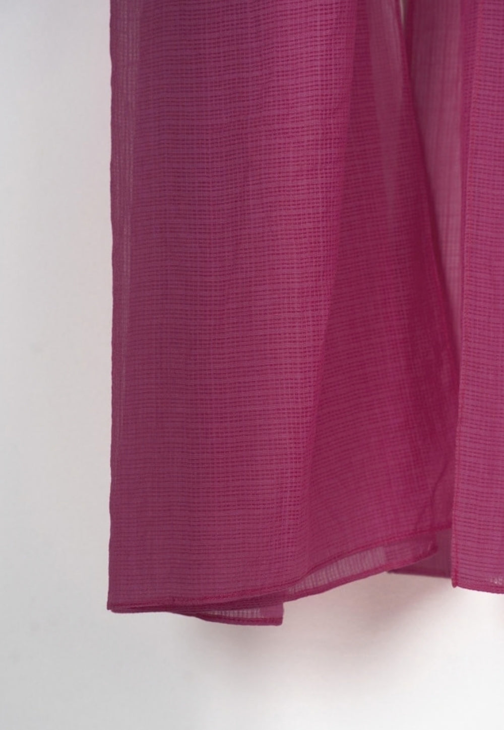 Magenta Pink Solid Kota Doria Cotton Dupatta