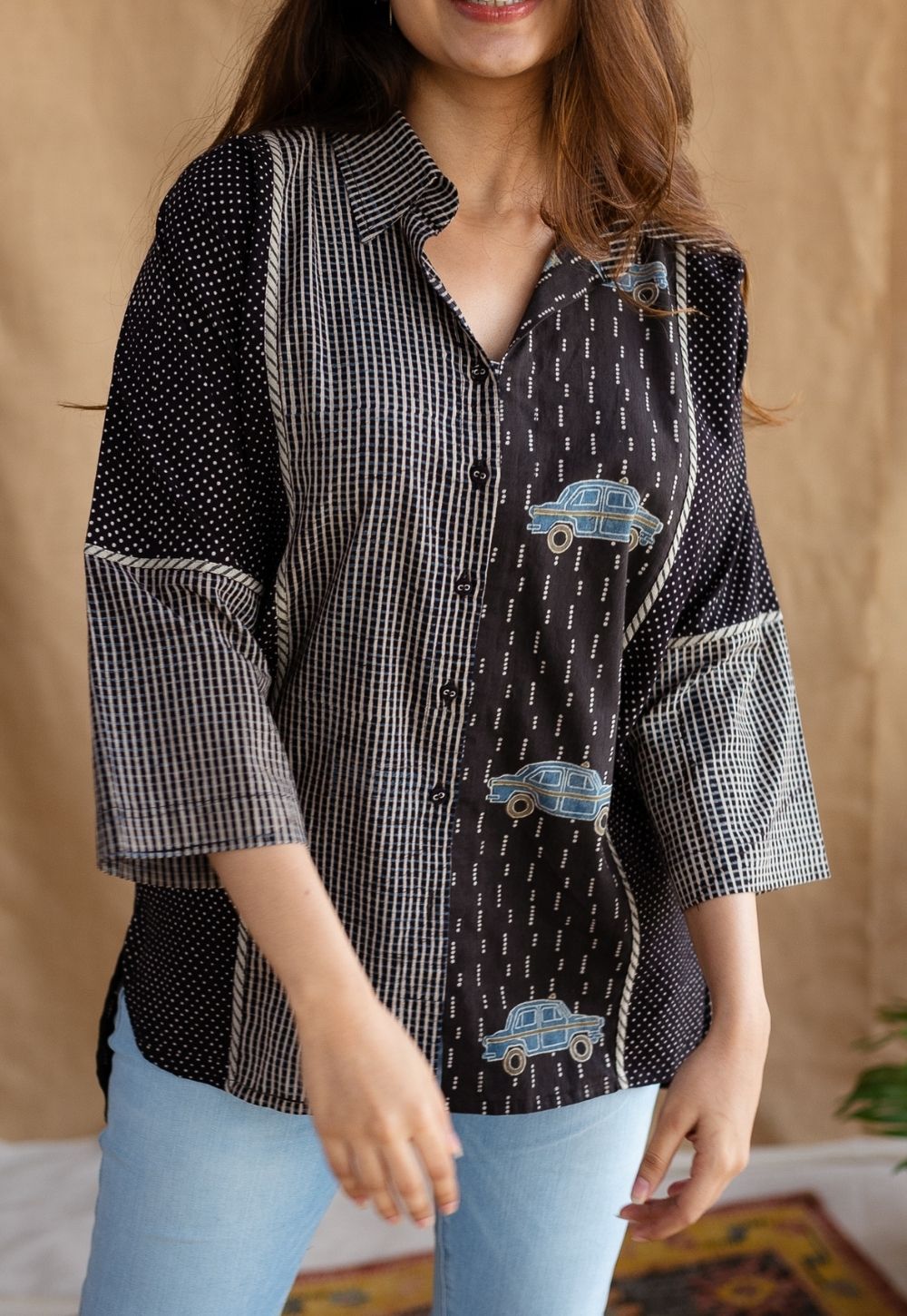 Zainit Ajrakh Cotton Shirt
