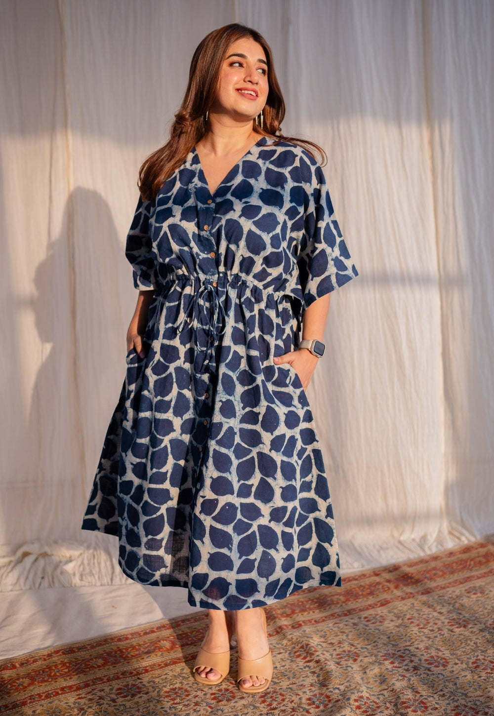 Priam Dabu Slub Cotton Dress