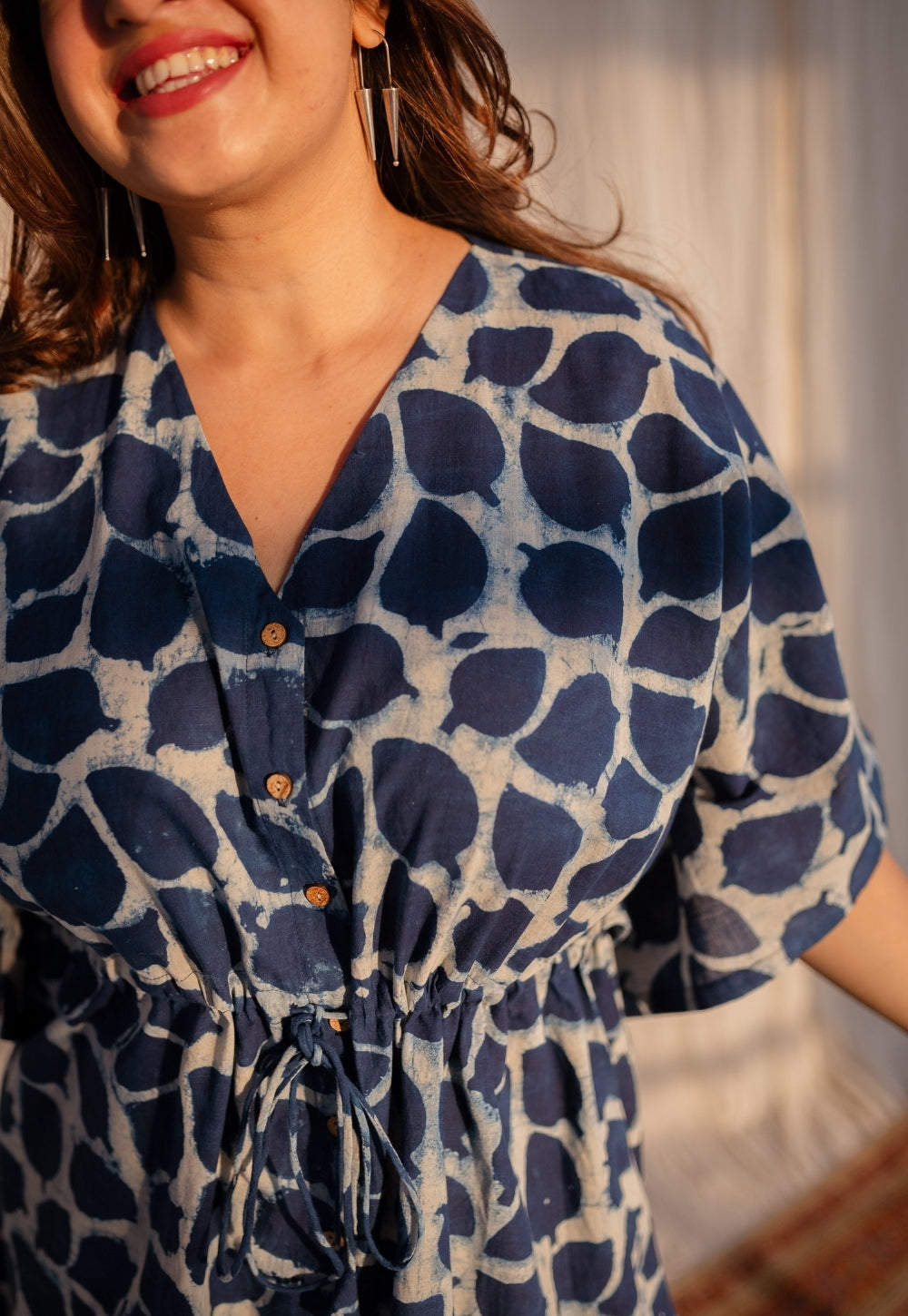 Priam Dabu Slub Cotton Dress
