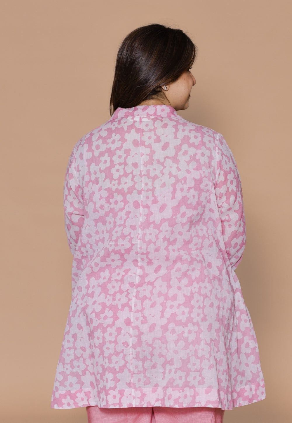 Zaria Pink Batik Mul Anit-Fit Short Top