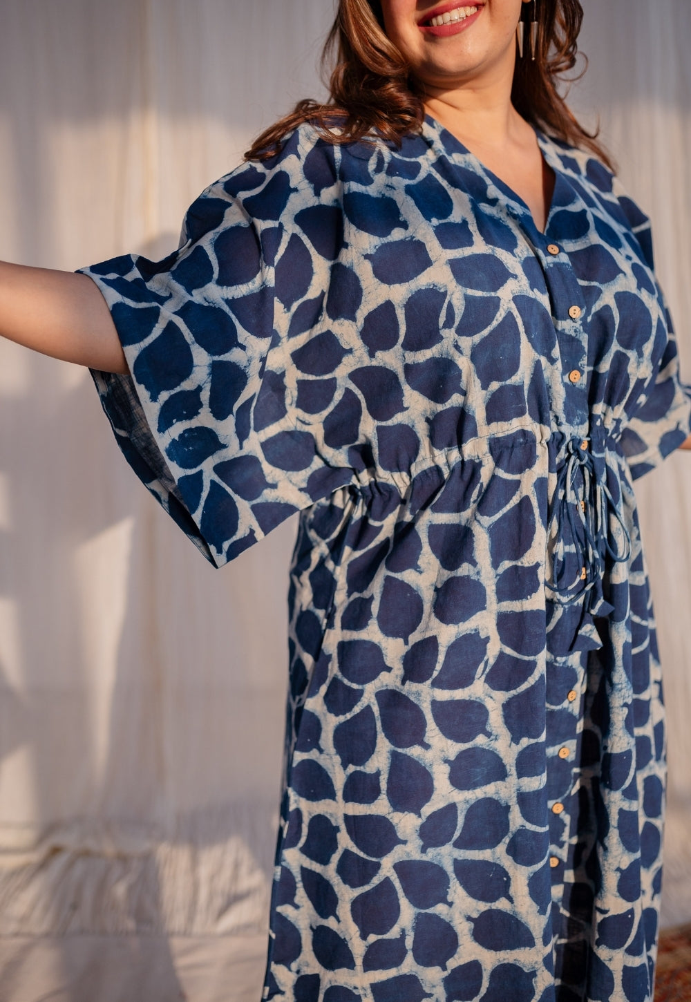Priam Dabu Slub Cotton Dress