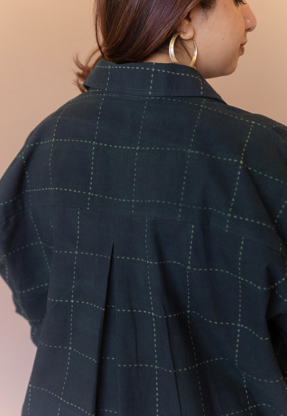 Ruhi Green Dabu Cotton Anti-Fit Shirt