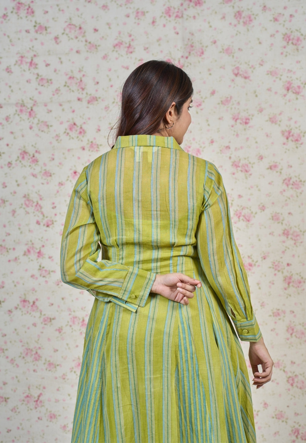 Susan Green Sanganeri Mul Cotton A Line Dress