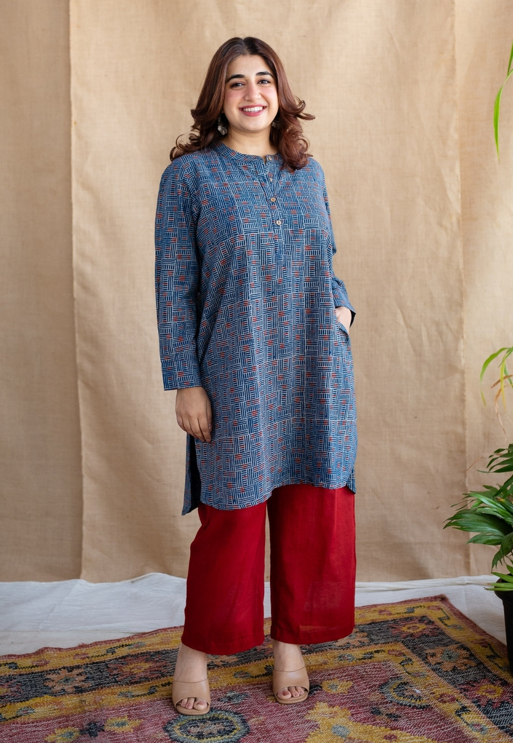 Jeel Slub Cotton Straight Pant