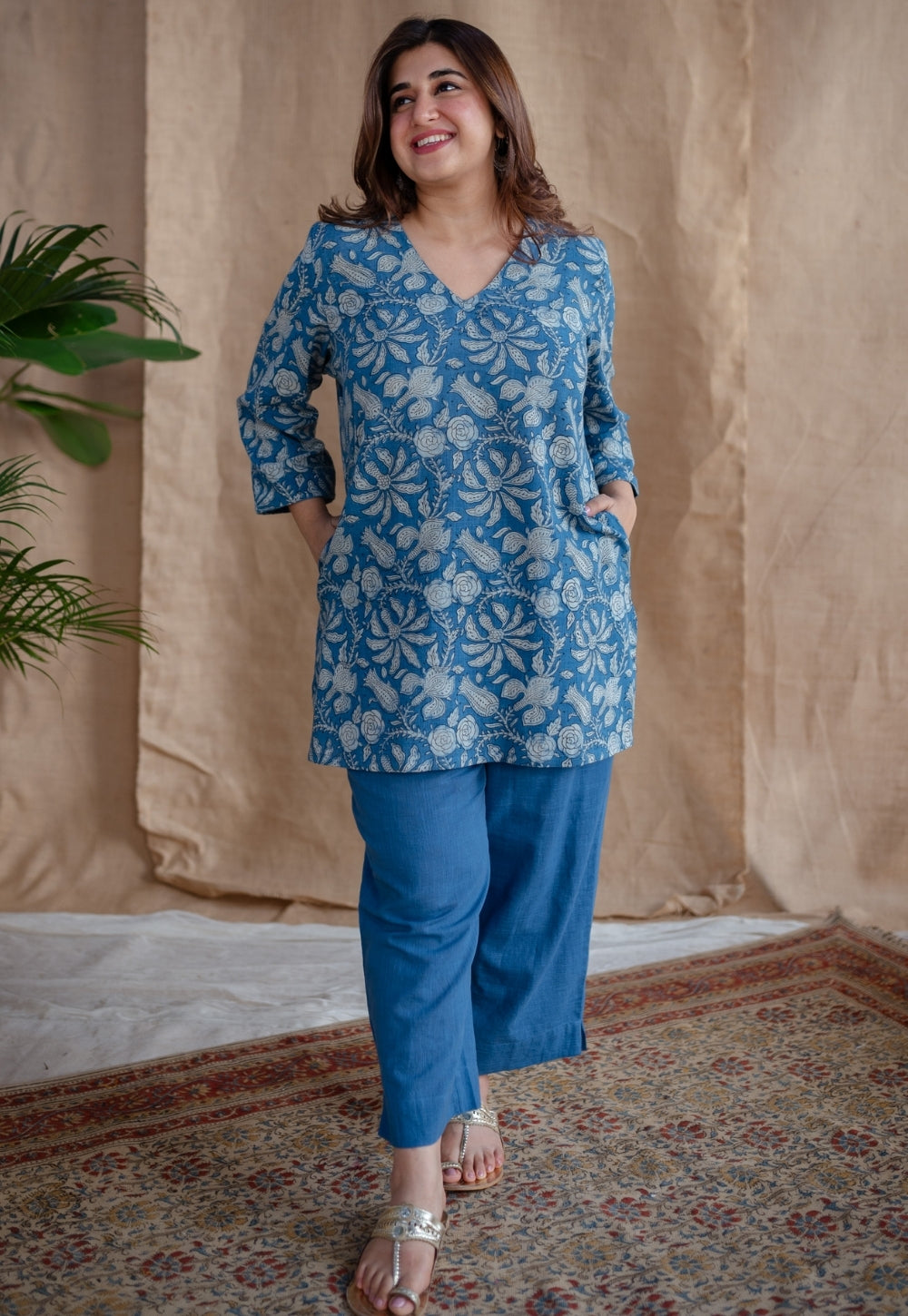 Sahar Dabu Slub Cotton Top
