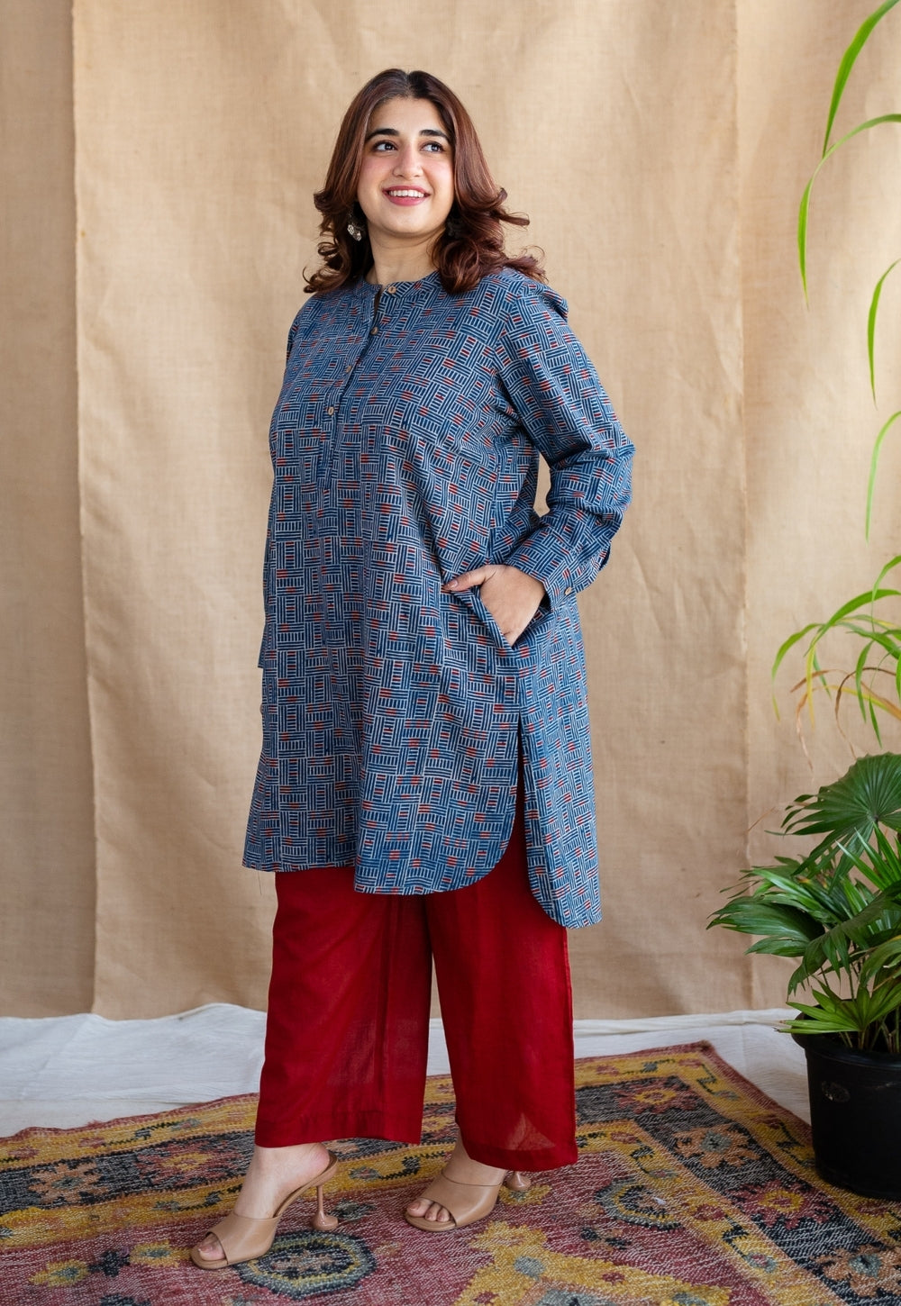 Jeel Slub Cotton Straight Pant