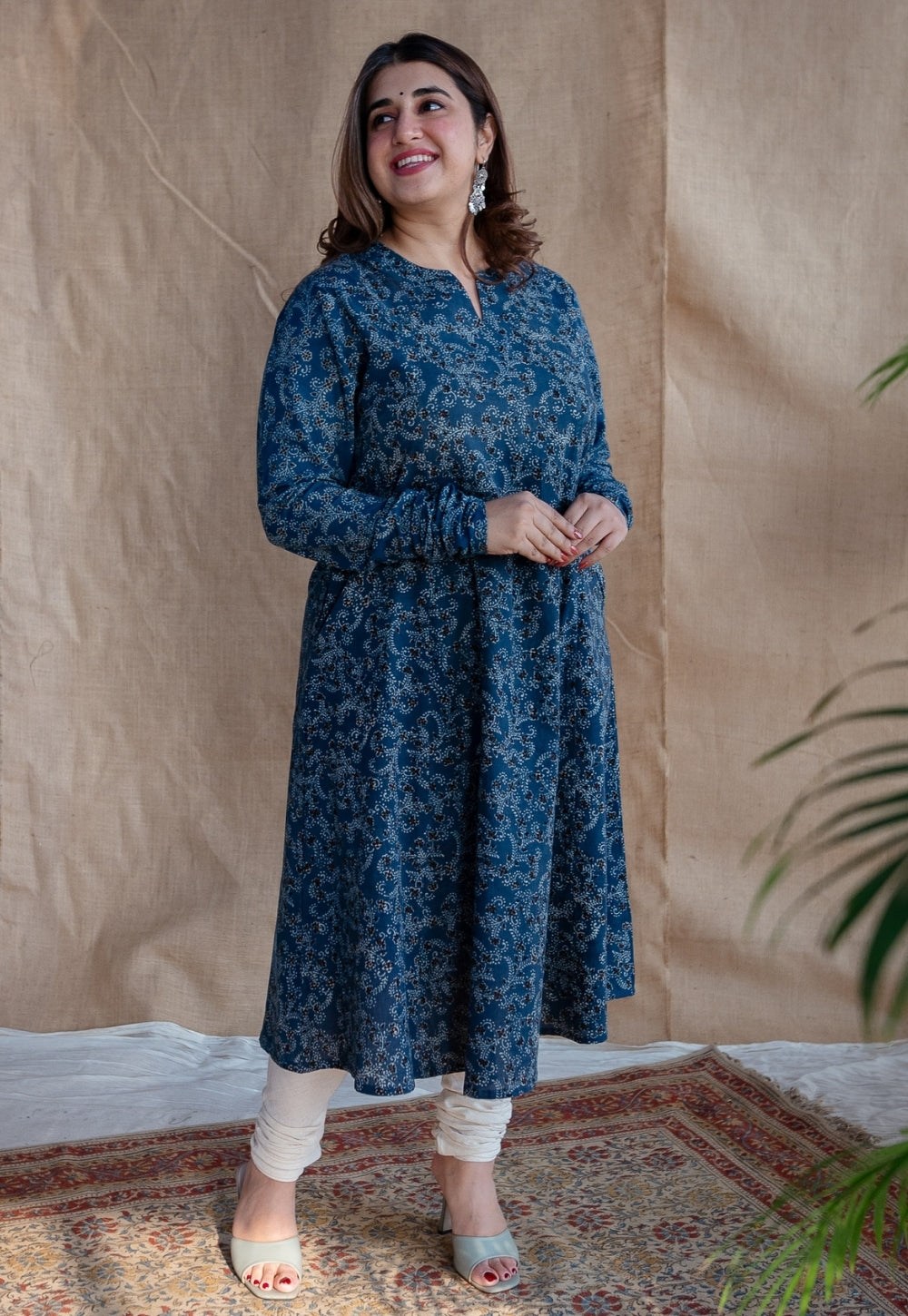 Tisha Ajrakh Cotton Kali Kurta