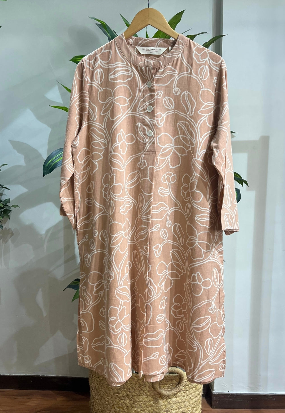 Ayaat Orange Hand Block Print Slub Cotton Anti-Fit Co-Ord Set