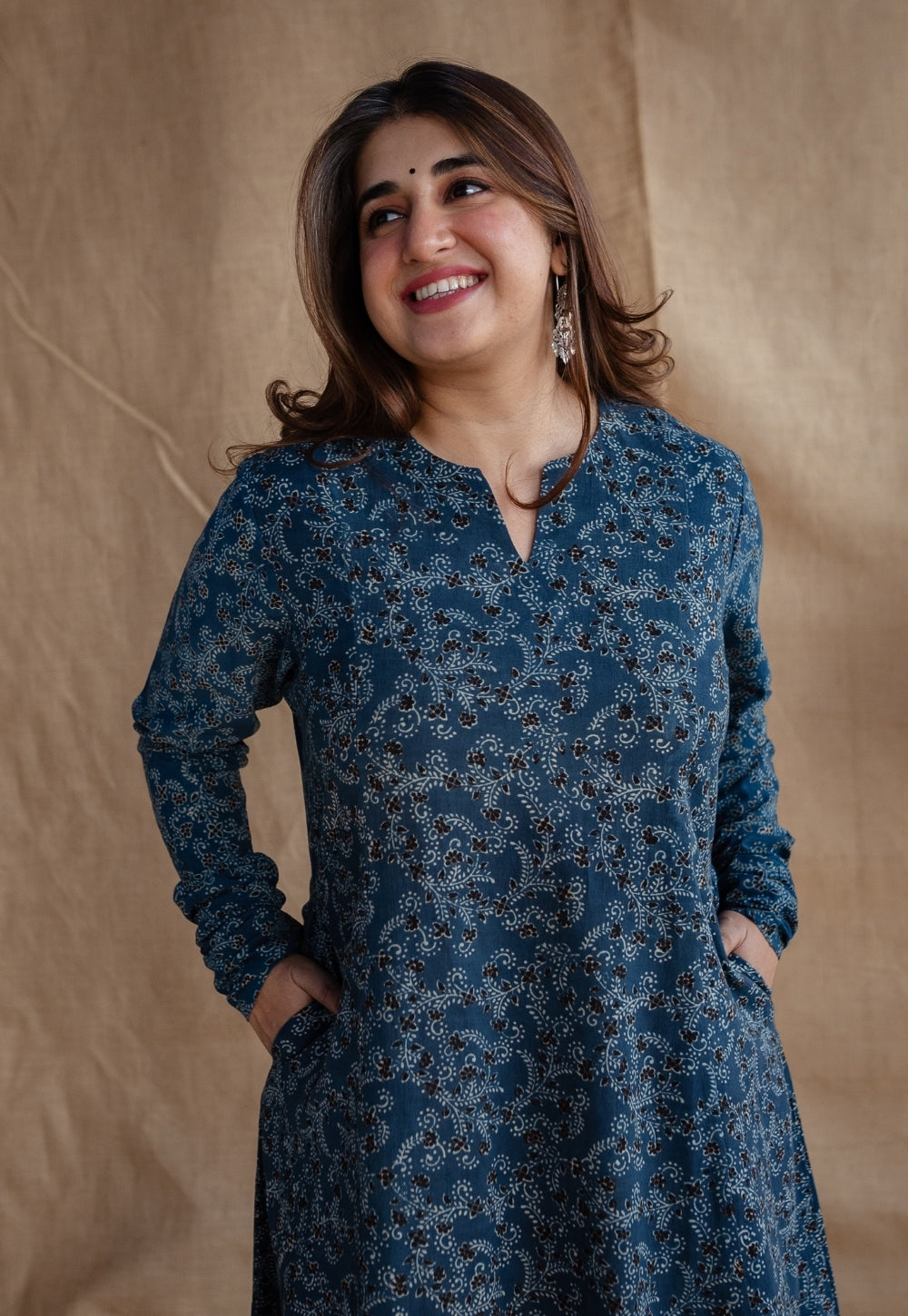 Tisha Ajrakh Cotton Kali Kurta