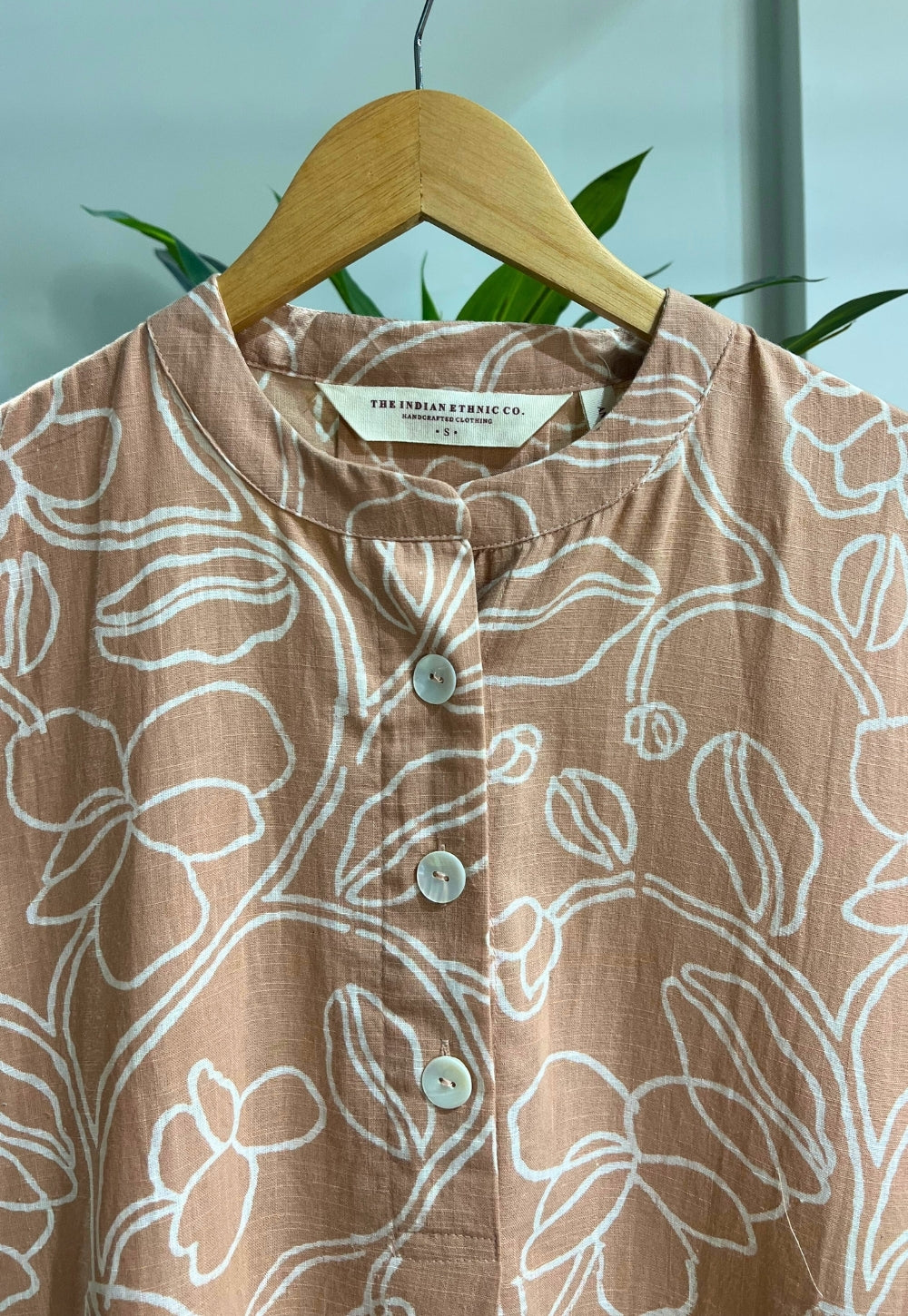 Ayaat Orange Hand Block Print Slub Cotton Anti-Fit Co-Ord Set