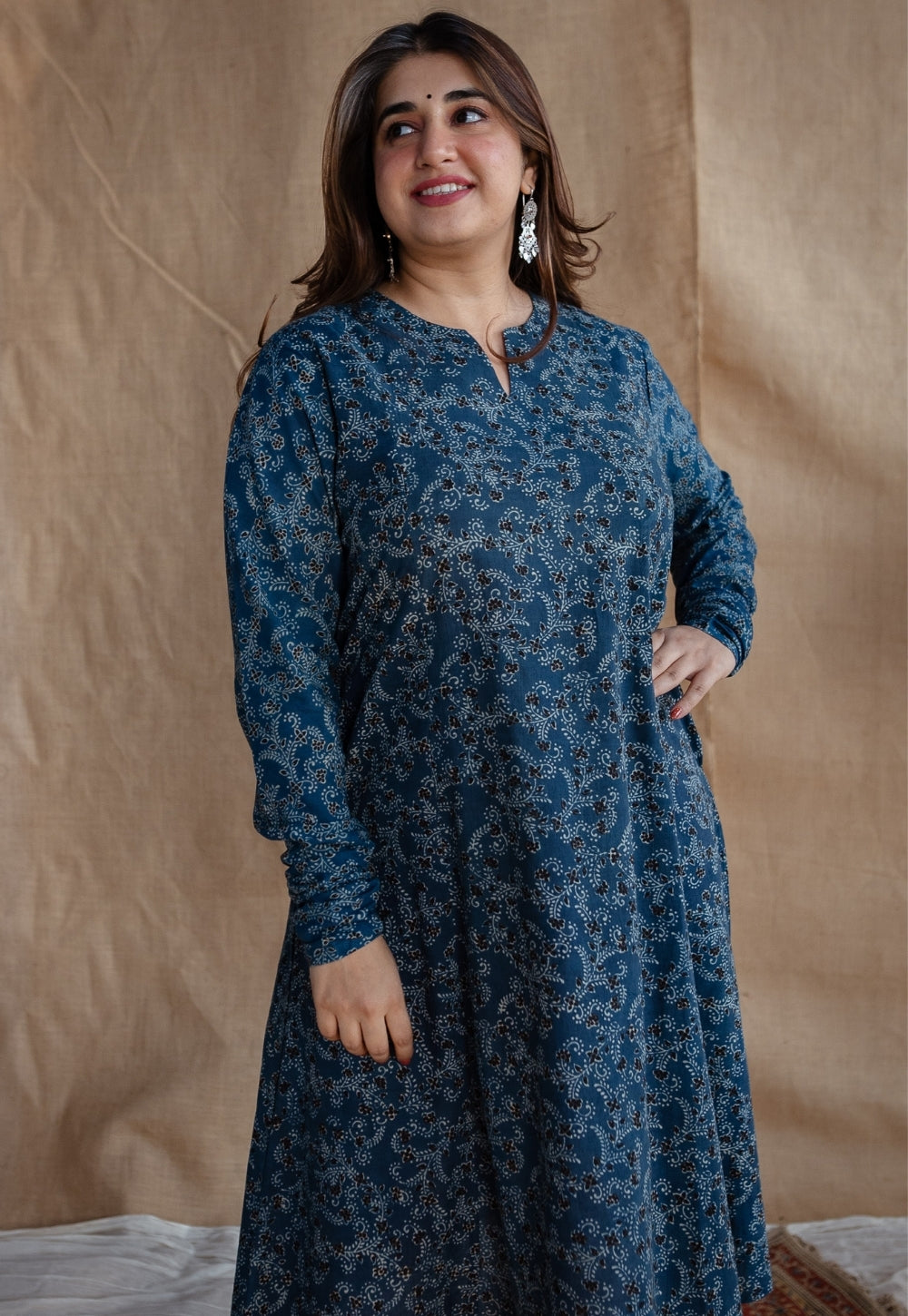 Tisha Ajrakh Cotton Kali Kurta