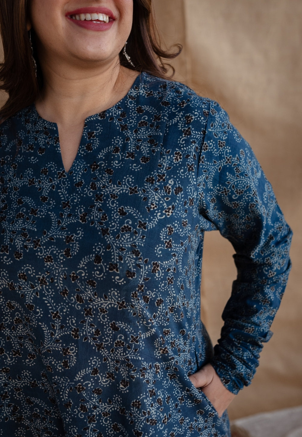Tisha Ajrakh Cotton Kali Kurta