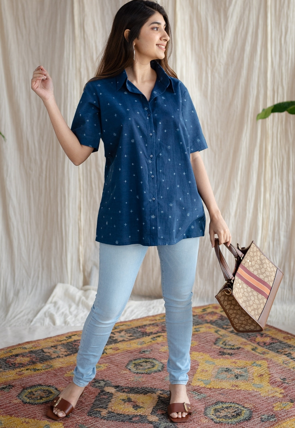 Shaivi Ajrakh Cotton Shirt