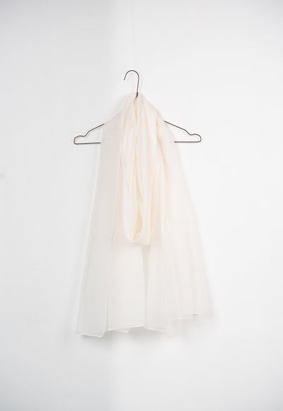 White Solid Kota Doria Cotton Dupatta