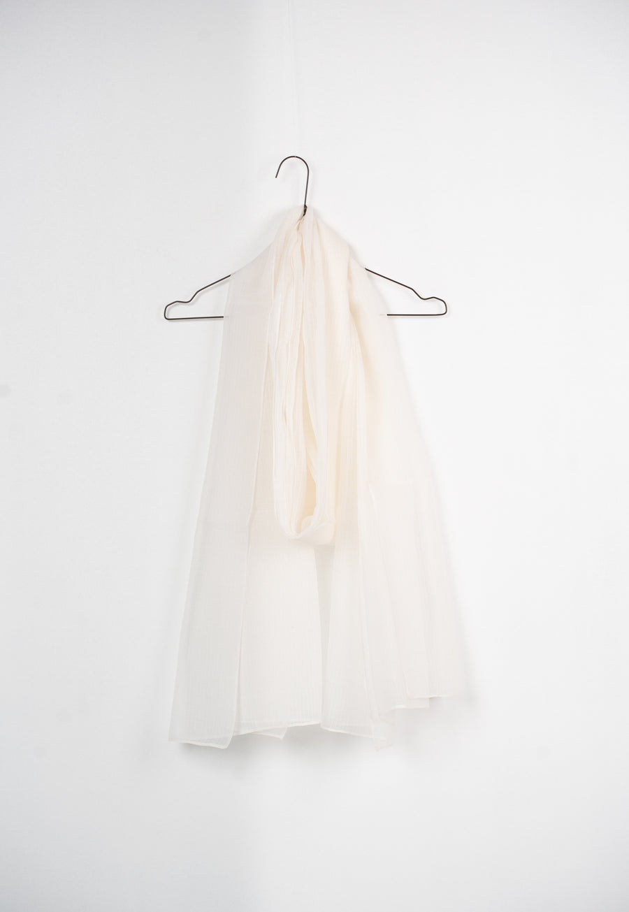 White Solid Kota Doria Cotton Dupatta