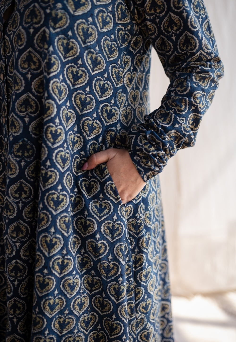Rajiya Ajrakh Cotton Kali Kurta