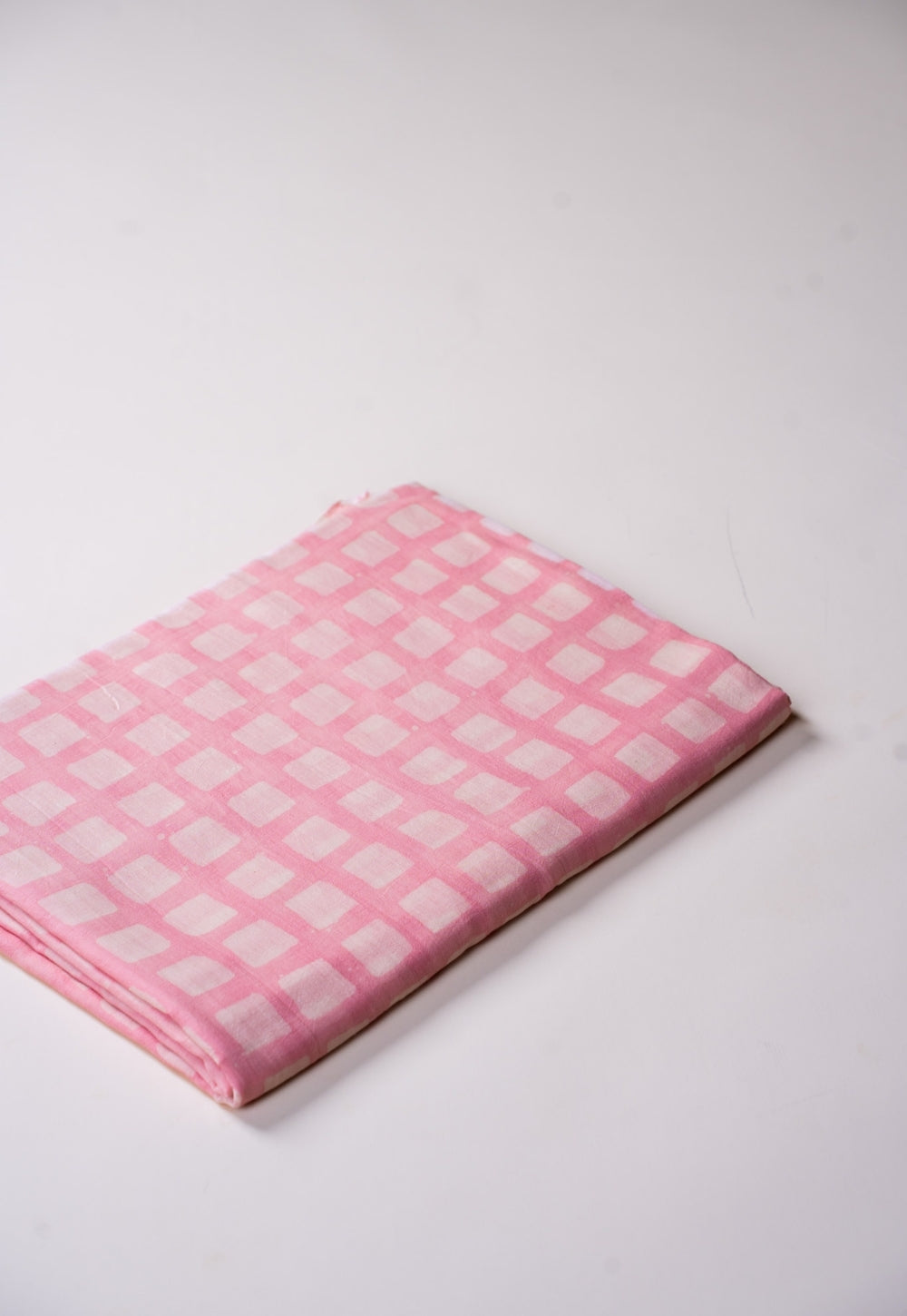Pink Box Batik Handblock Printed Mul Fabric