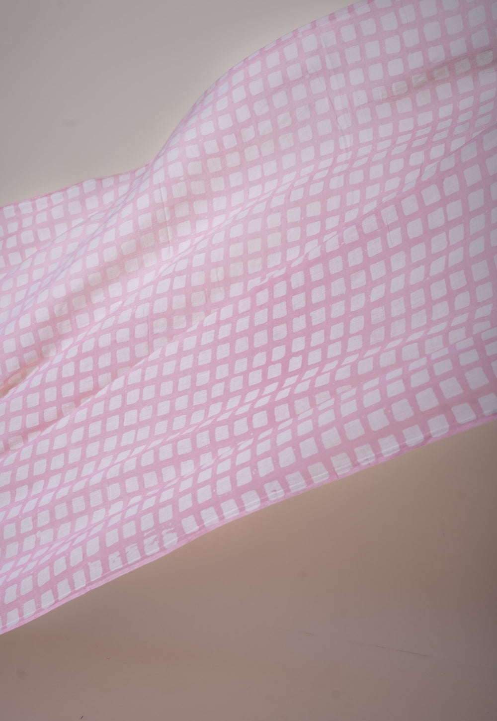 Pink Box Batik Handblock Printed Mul Fabric