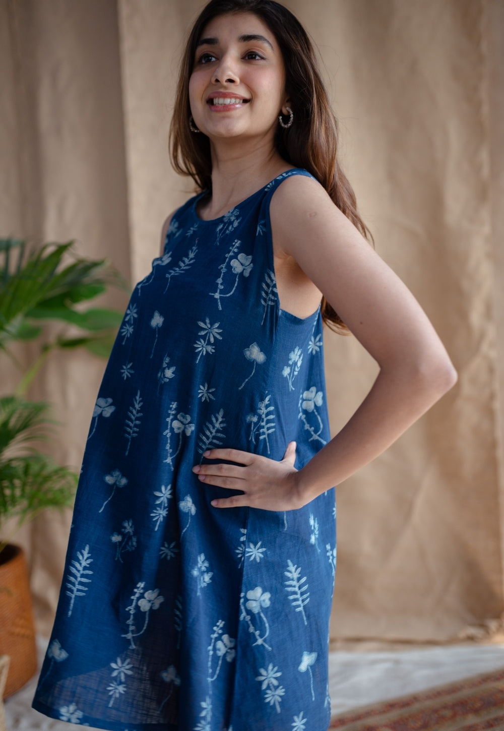 Inam Dabu Slub Cotton Dress