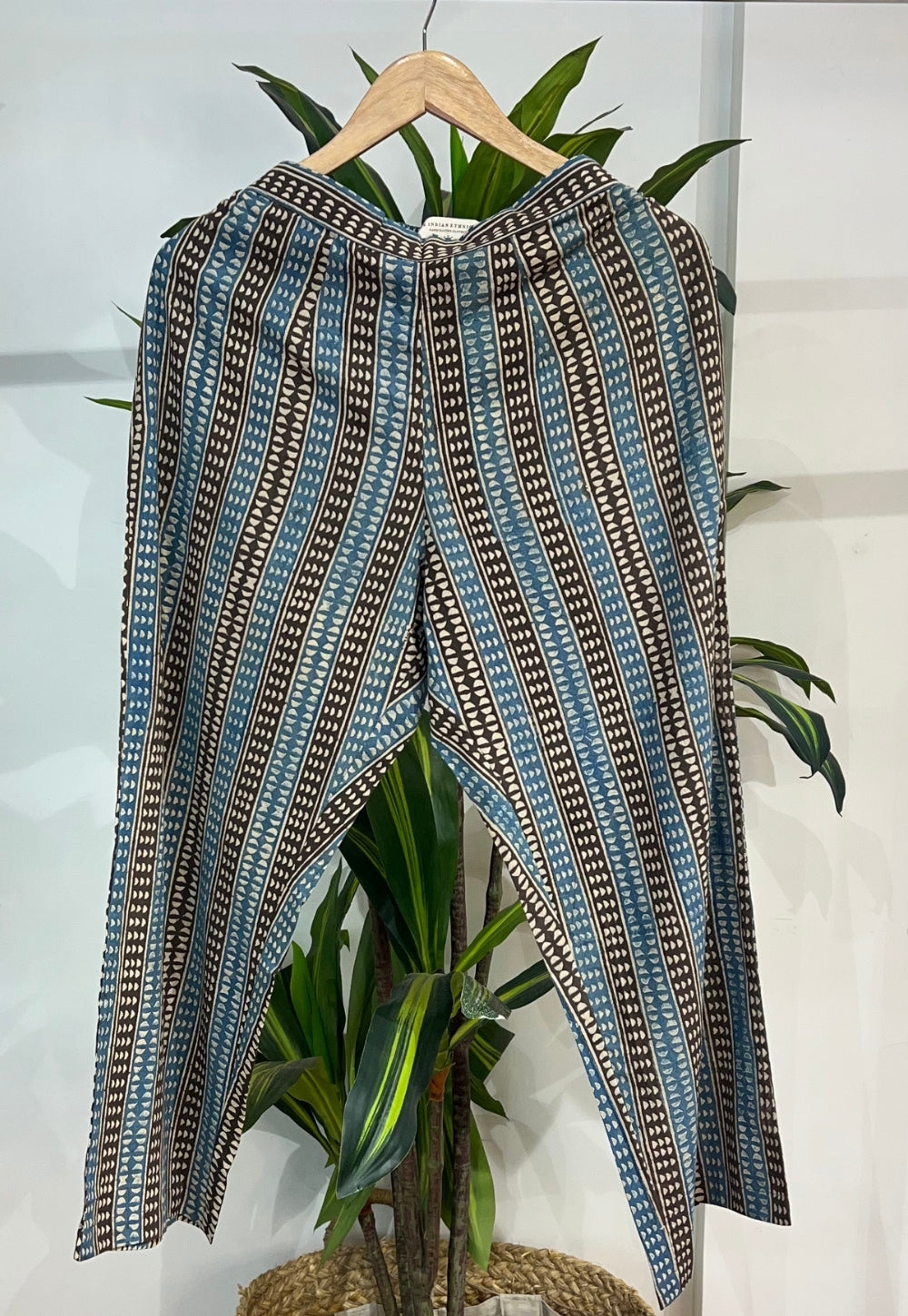 Blue Ajrakh Cotton Pant