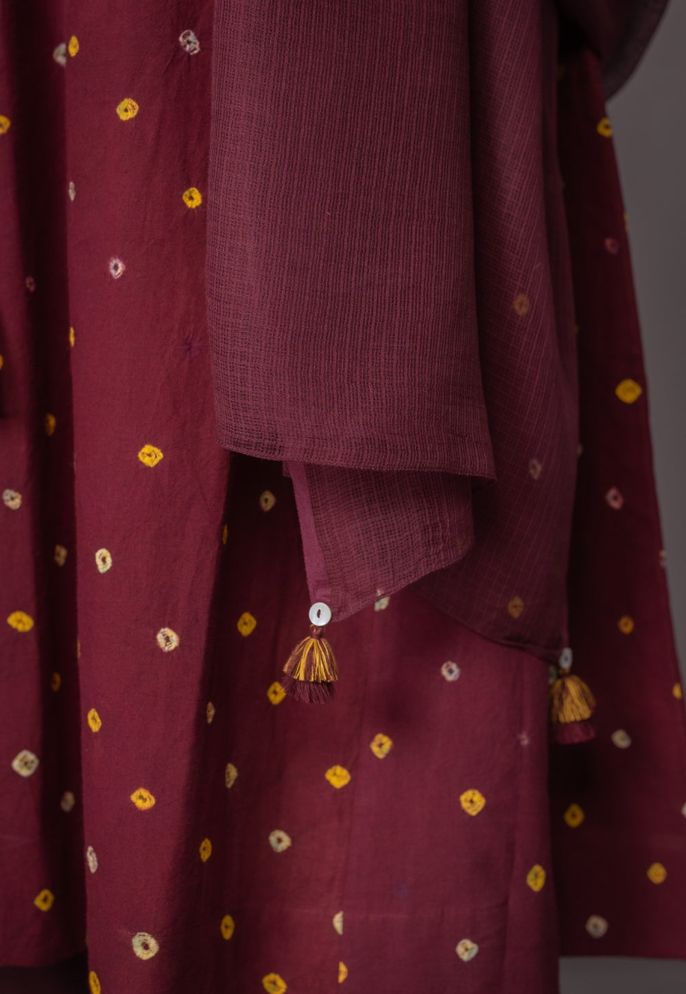 Red Solid Kota Doria Cotton Dupatta