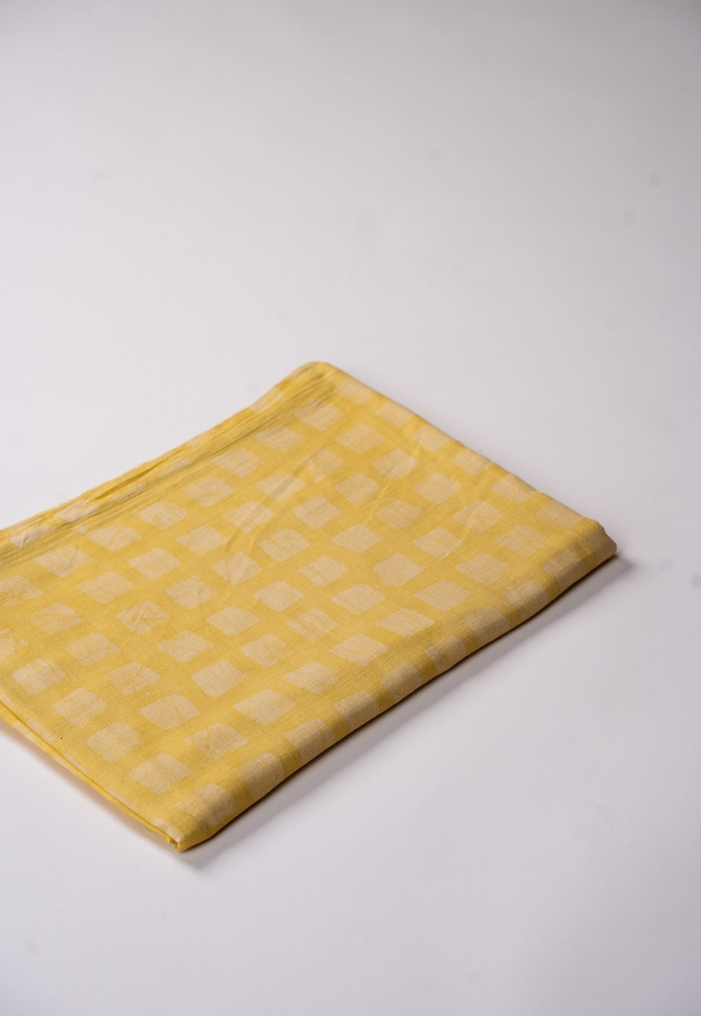 Yellow Box Batik Handblock Printed Mul Fabric