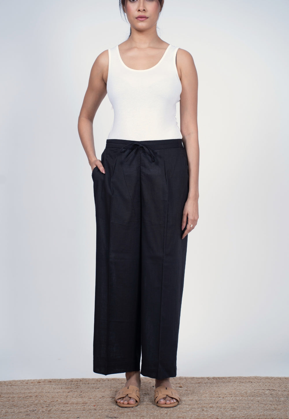 Ayushi Slub Cotton Straight Pant