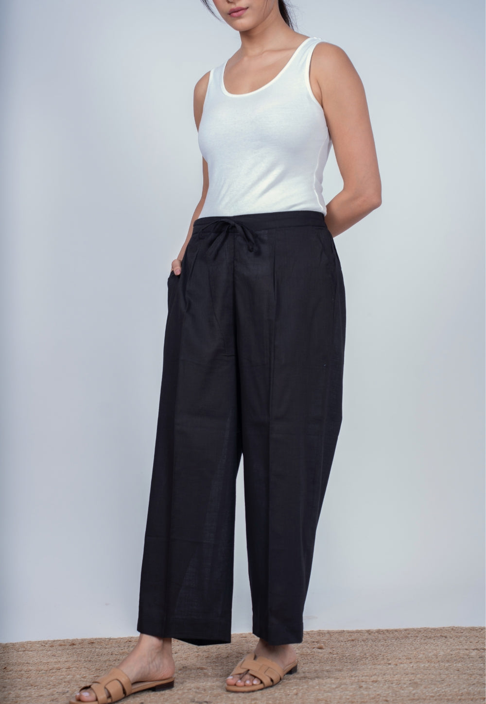 Ayushi Slub Cotton Straight Pant