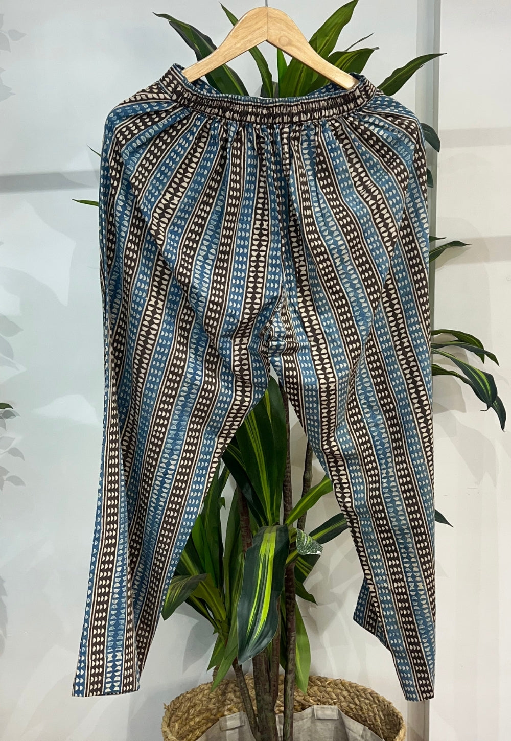 Blue Ajrakh Cotton Pant