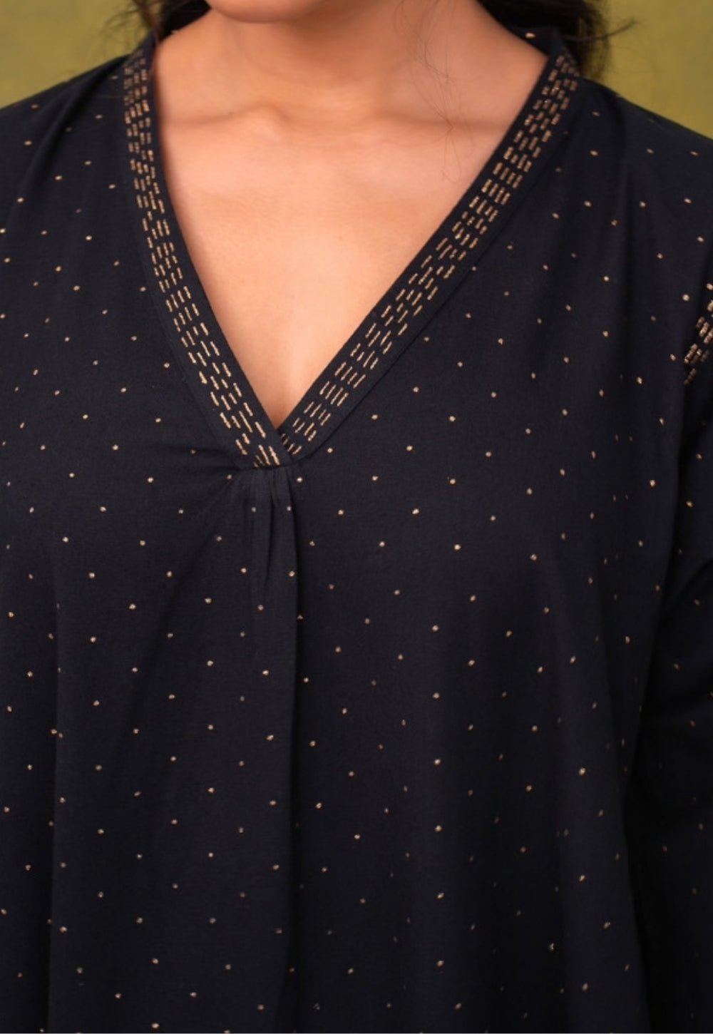 Qainat Black Rogan Handlock Printed Cotton Jhabbha Kali Kurta Suit Set (Set of 3)