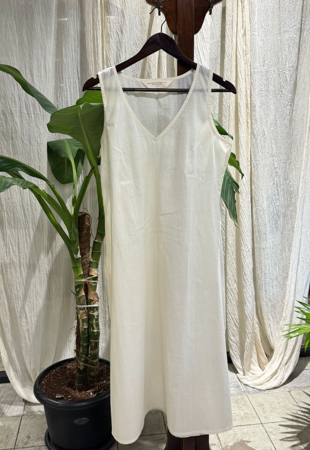 Mul Cotton A-line Slip with Slit