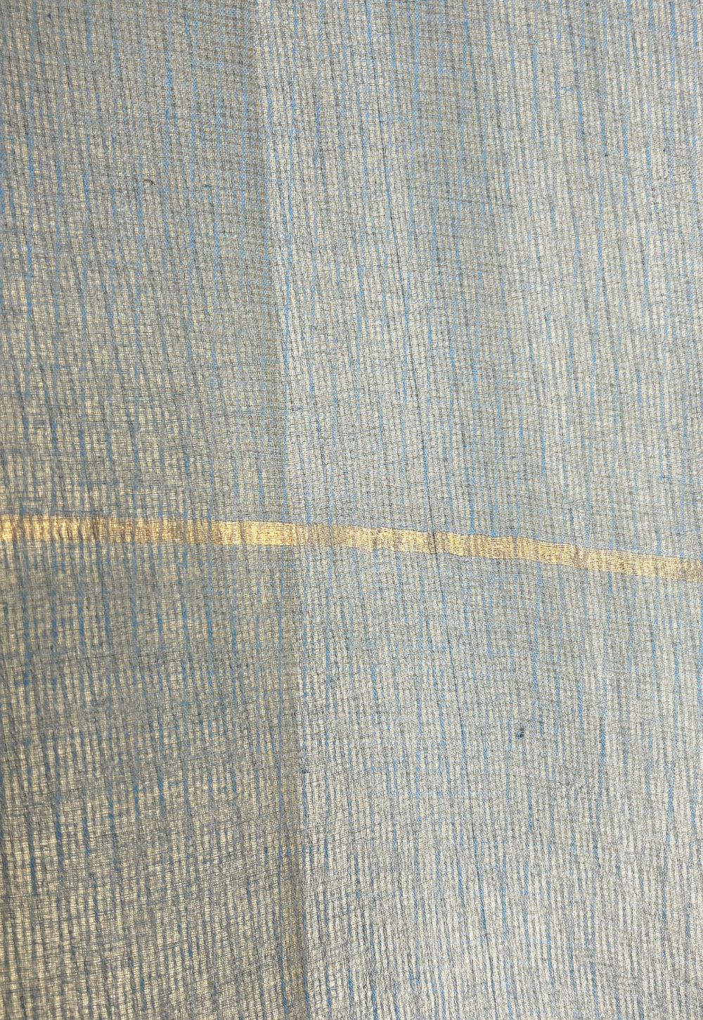 Blue Zari Border Kota Doria Cotton Dupatta