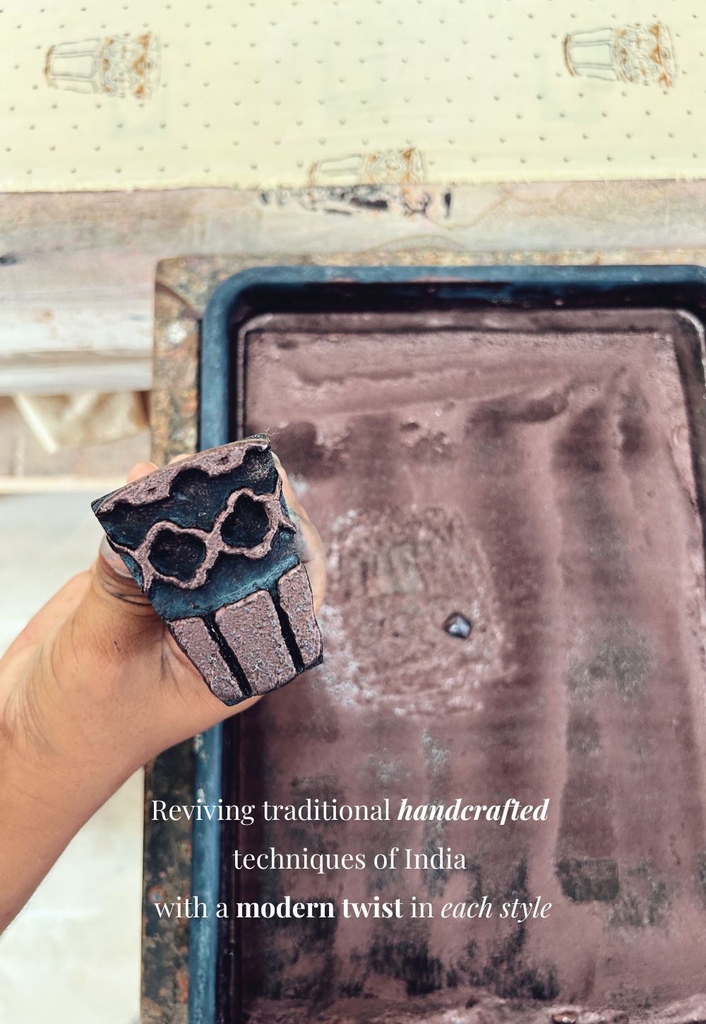 Bombay Irani Chai Indigo Ajrakh Cotton Kurta