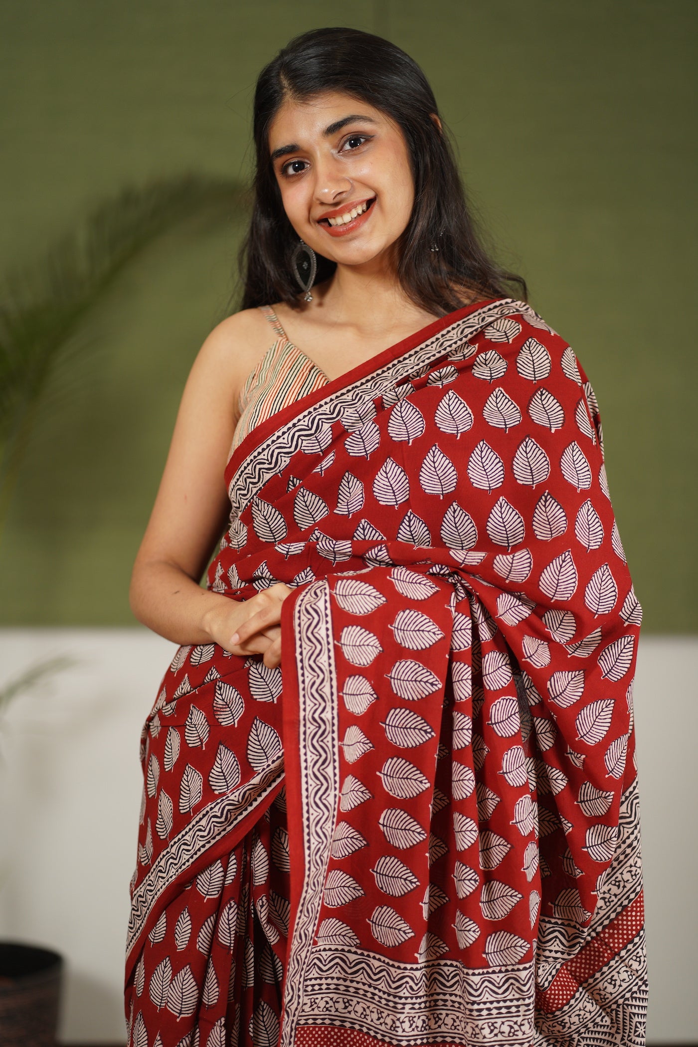 Bagh Hand Block Printed Cotton Saree