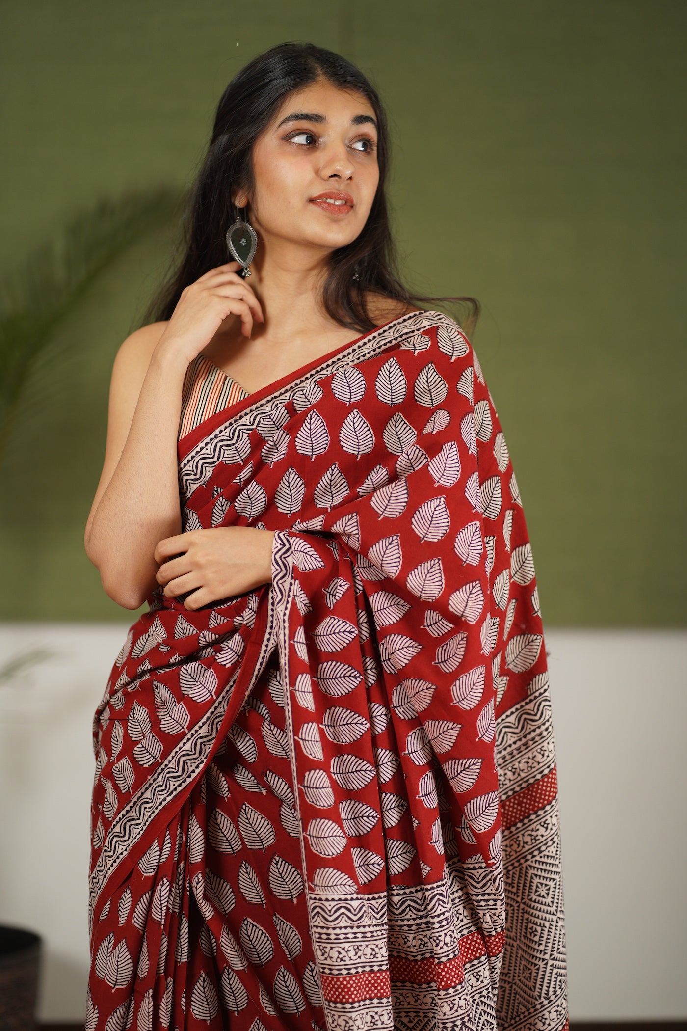 Bagh Hand Block Printed Cotton Saree