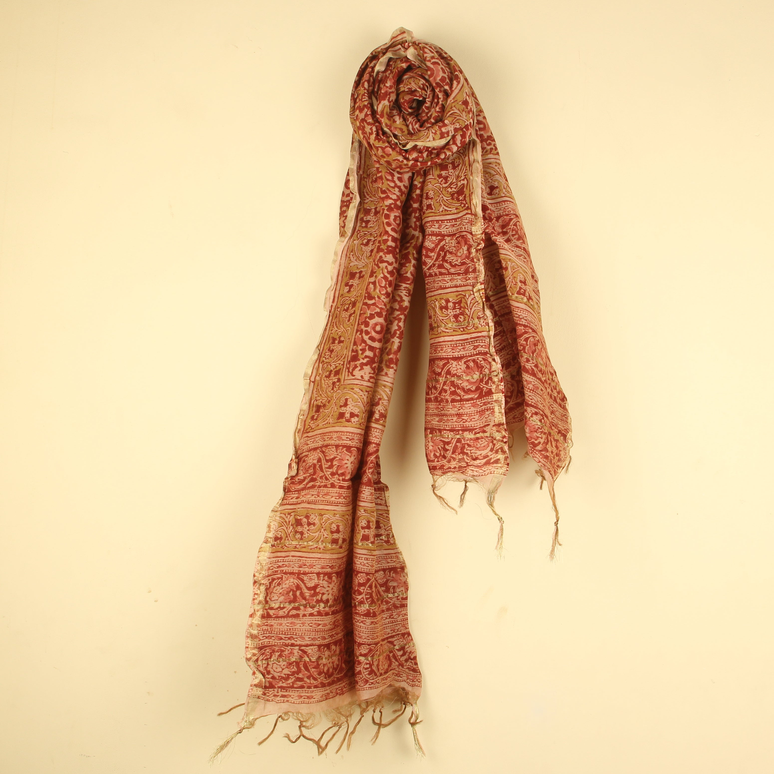 Kalamkari Chanderi Dupatta
