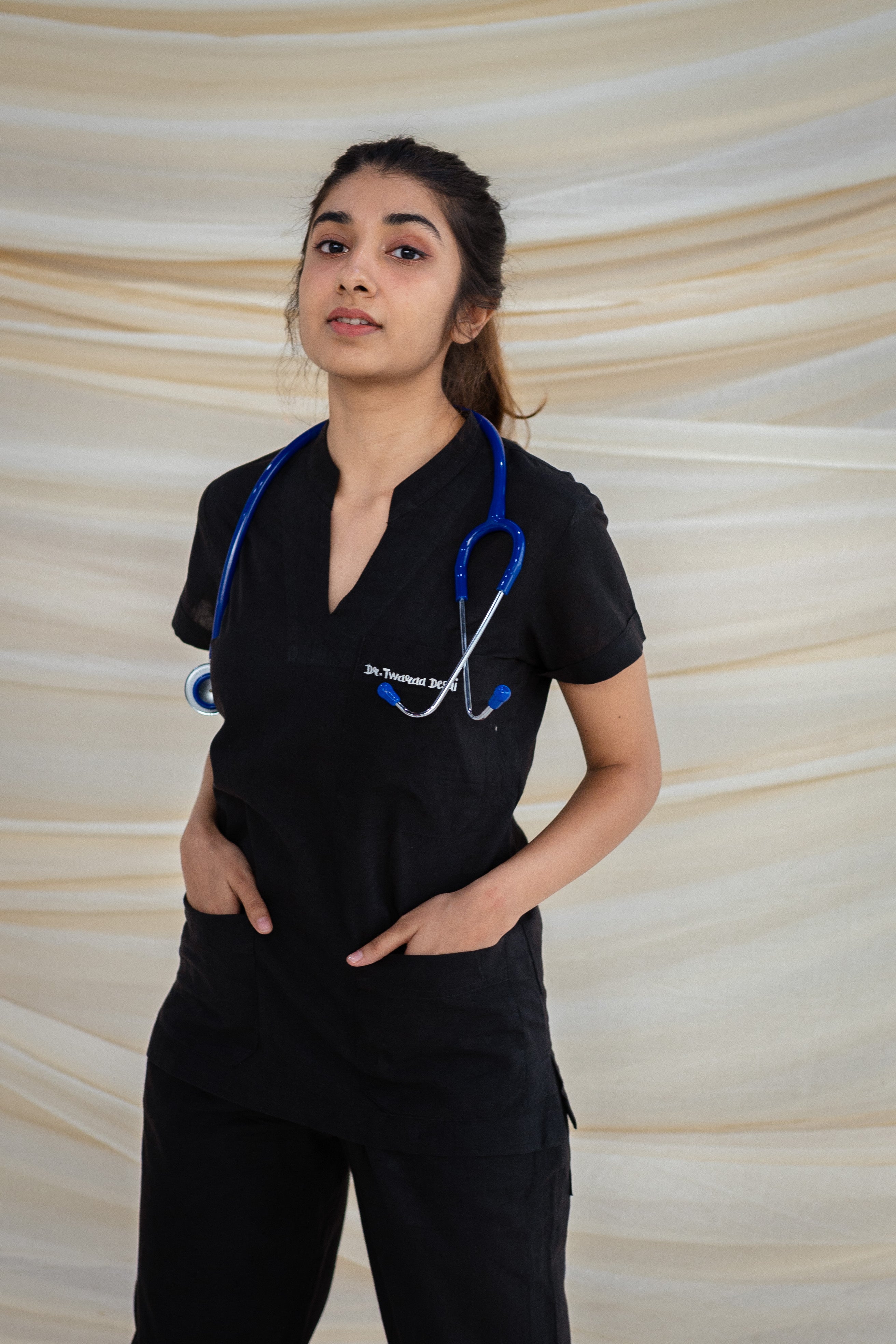 Black Mul Cotton Scrub