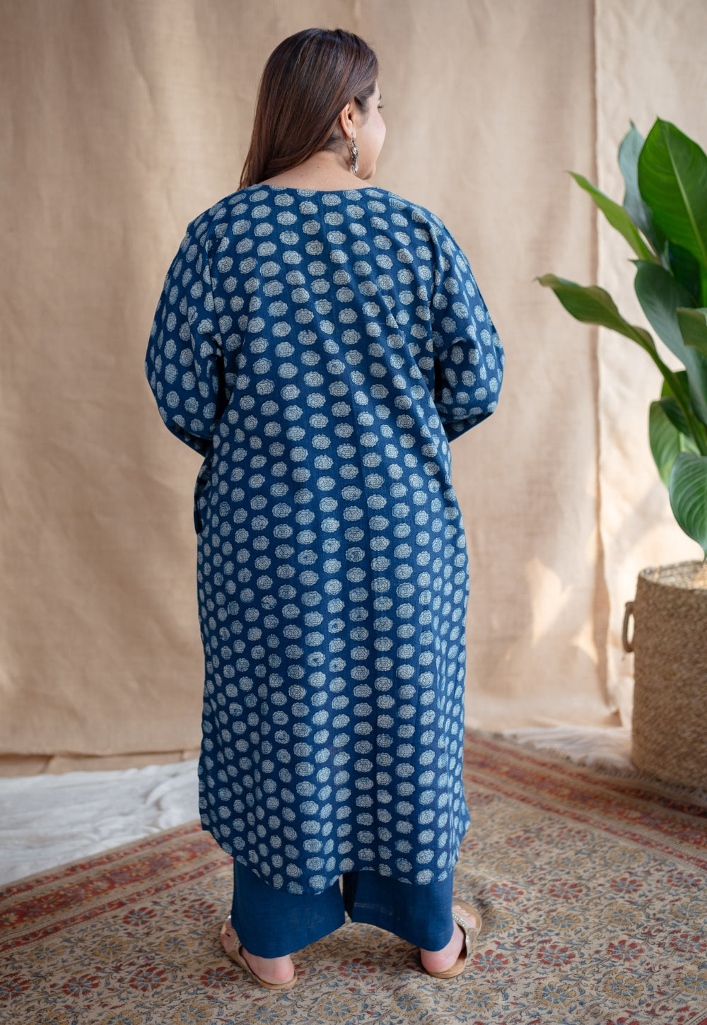 Rahie Slub Cotton Straight Pant