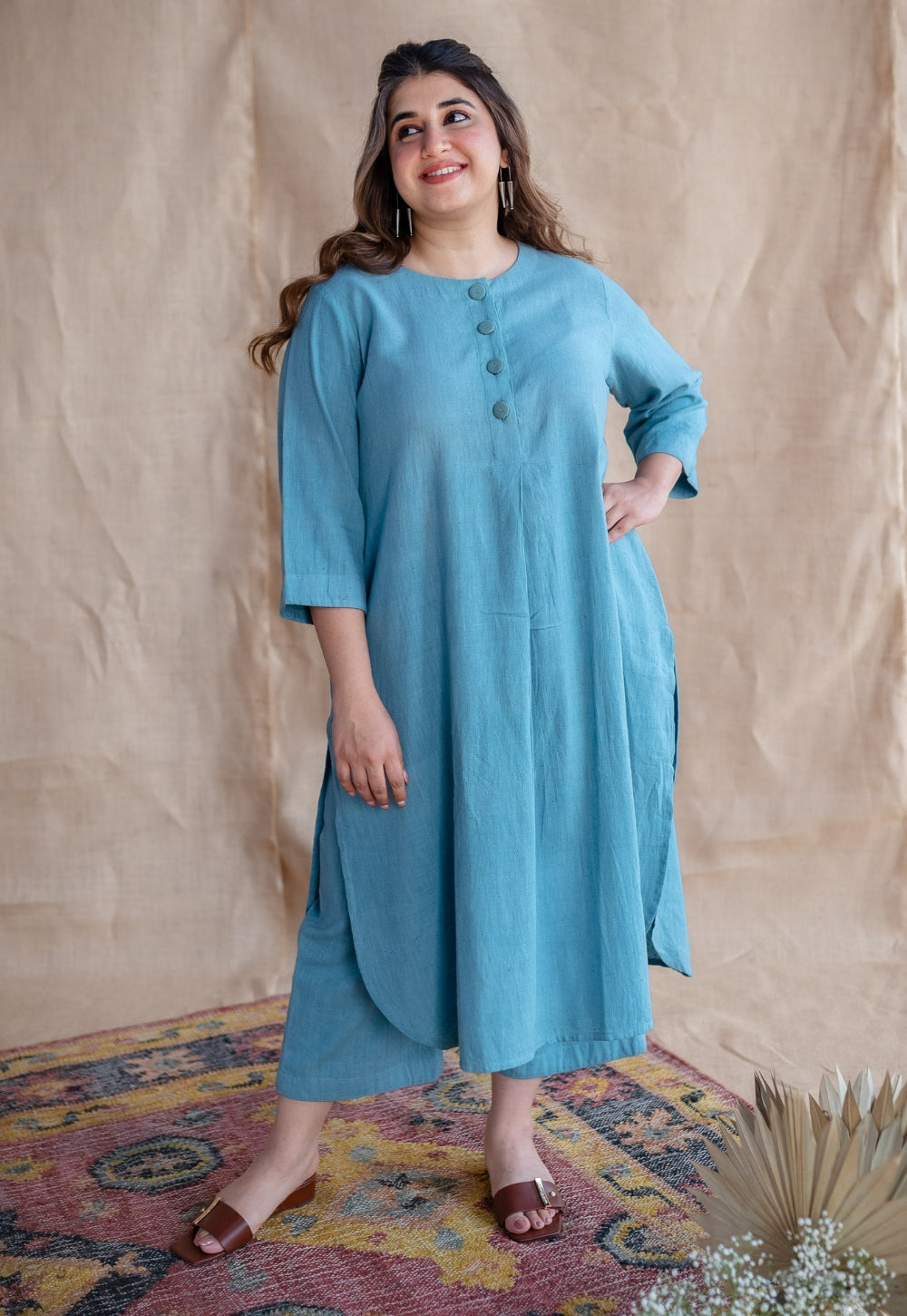 TIECO DyeVerse - Sea Blue Kala Cotton Co-Ords