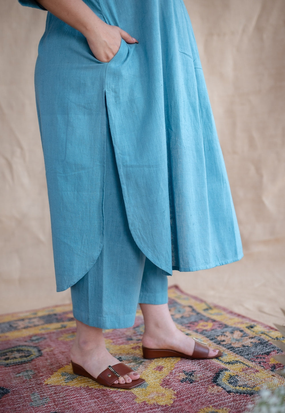 TIECO DyeVerse - Sea Blue Kala Cotton Co-Ords