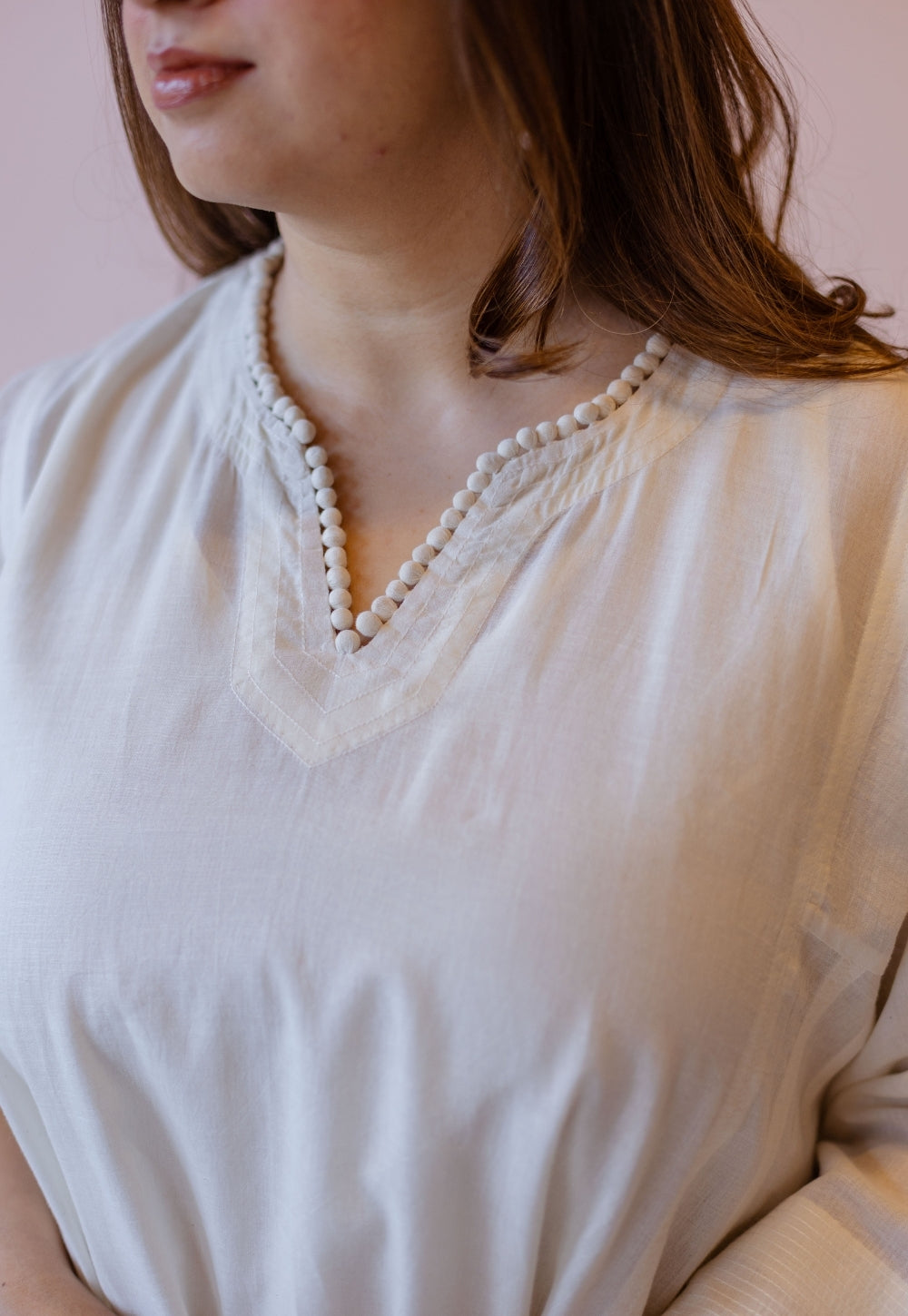 Soha Off White Solid Handloom Cotton Anti-Fit Kurta