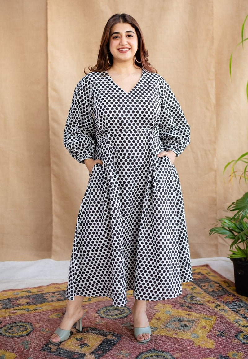INDIAN ETHNIC WOMEN'S Aarvi Dabu Cotton Dress 6XL
