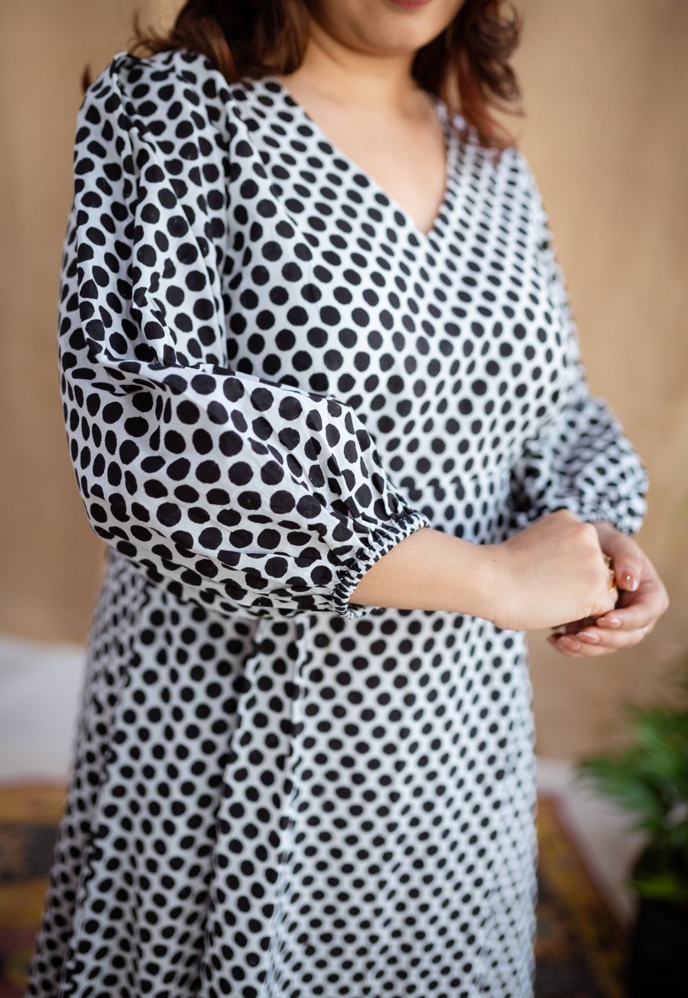 INDIAN ETHNIC WOMEN'S Aarvi Dabu Cotton Dress