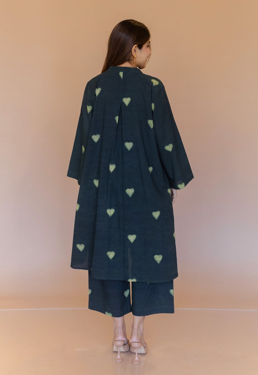 Ayaat Green Dabu Cotton Anti-Fit Kurta